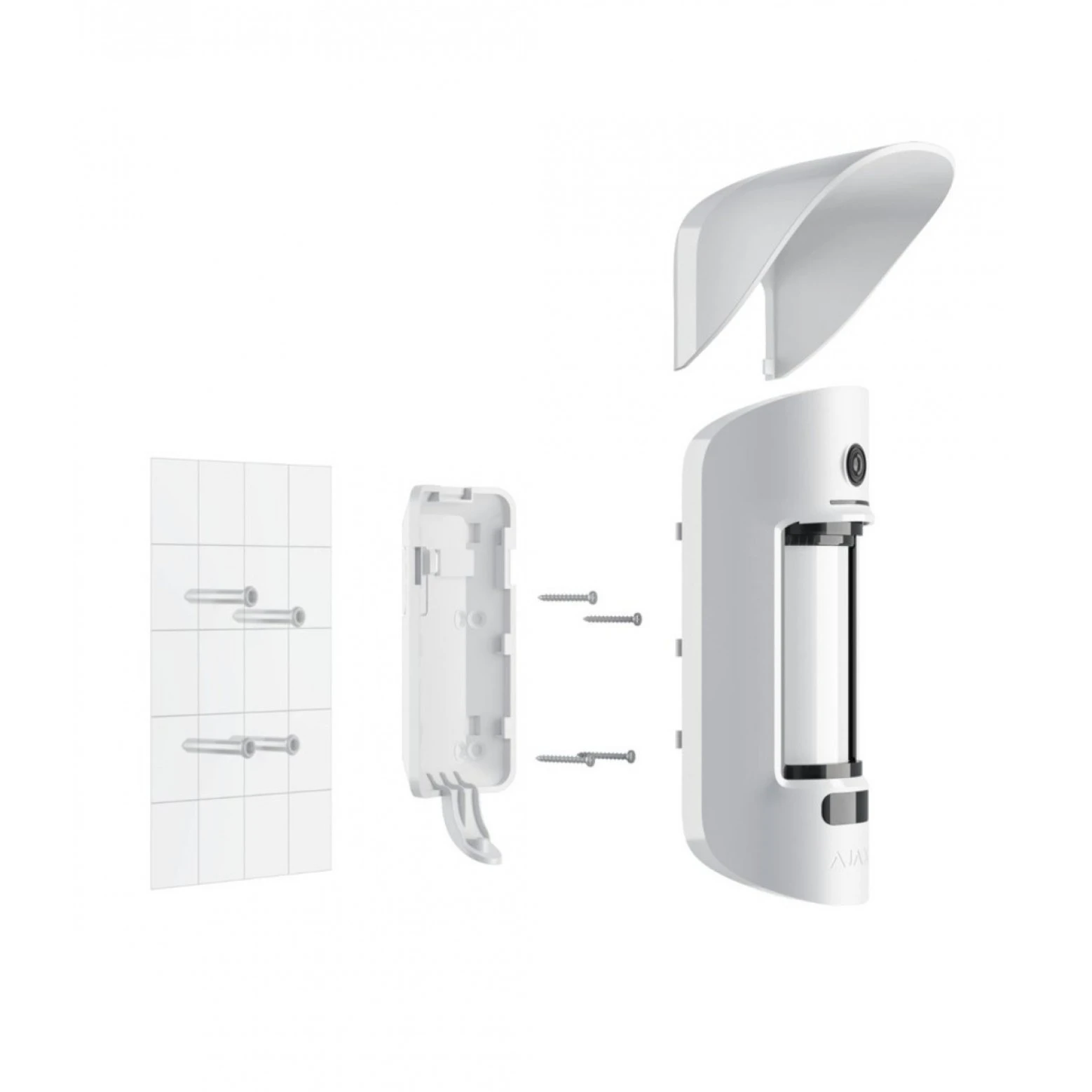 Detetor de movimentos AJAX MotionCam com câmara fotográfica PhOD para exterior