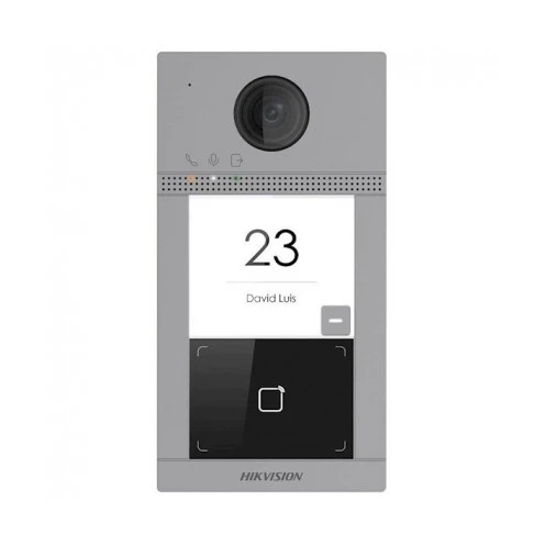Hikvision DS-KV8113-WME1, 1 botão de pressão da campainha, intercomunicador de iluminação infravermelha