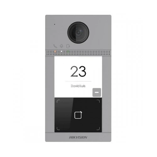 Hikvision DS-KV8113-WME1, 1 botão de pressão da campainha, intercomunicador de iluminação infravermelha