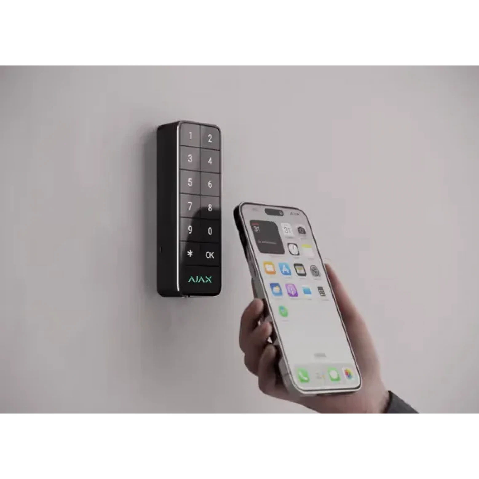 AJAX KeyPad para exterior sem fios para joalheiro com DESFire e leitor de cartões BLE Preto