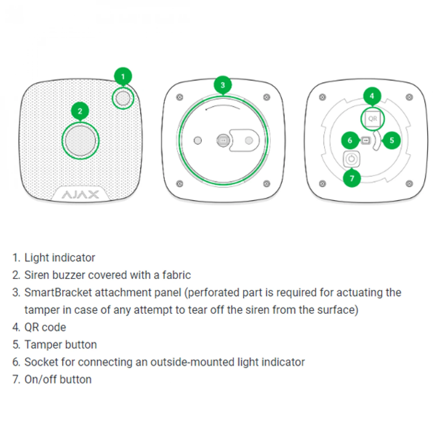 AJAX HomeSiren sirene de interior sem fios