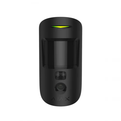 Detetor de movimentos AJAX MotionCam + Câmara fotográfica PhOD sem fios Preto
