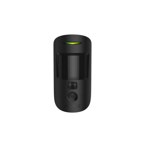 Detetor de movimentos AJAX MotionCam + Câmara fotográfica PhOD sem fios Preto