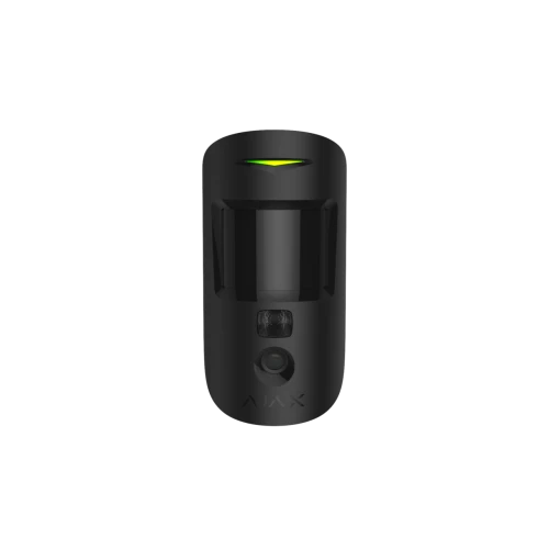 Detetor de movimentos AJAX MotionCam + Câmara fotográfica PhOD sem fios Preto