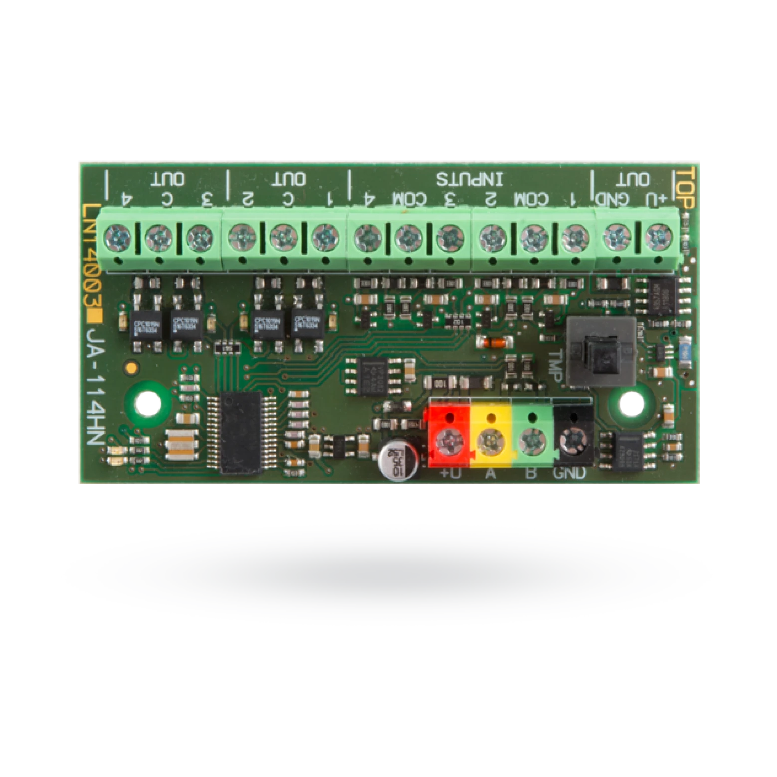Módulo Terminal Jablotron JA-114HN Wired BUS com 4 entradas e saídas