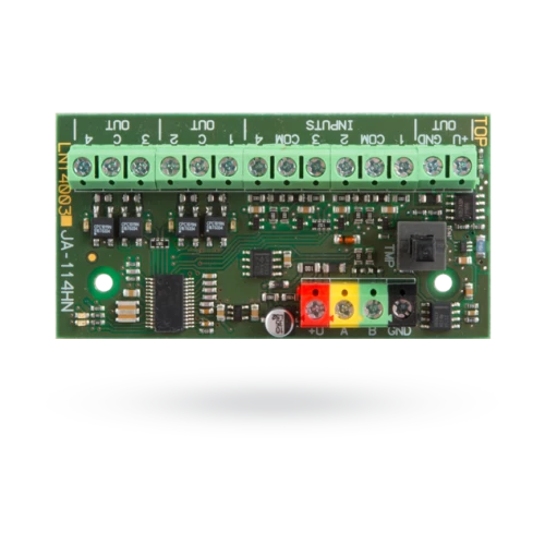 Módulo Terminal Jablotron JA-114HN Wired BUS com 4 entradas e saídas