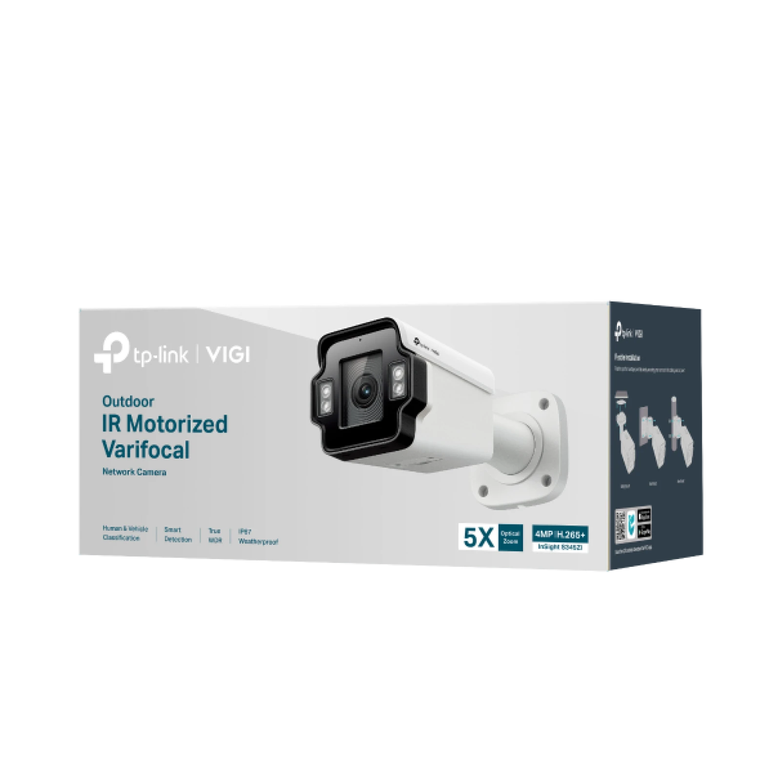 VIGI By TP-link - InSight S345ZI - 4 MP - IR - Lente varifocal motorizada - IA - Câmera tipo bullet  - Branco